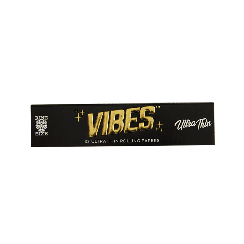 Vibes Rolling Papers - King Size Slim Papers, Cones, and Wraps : Papers Vibes Rolling Papers 33pk Ultra Thin (Black) paperkss