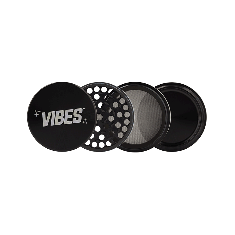 Vibes 4-Piece Grinder Grinders : Aluminum Vibes Rolling Papers 2.5