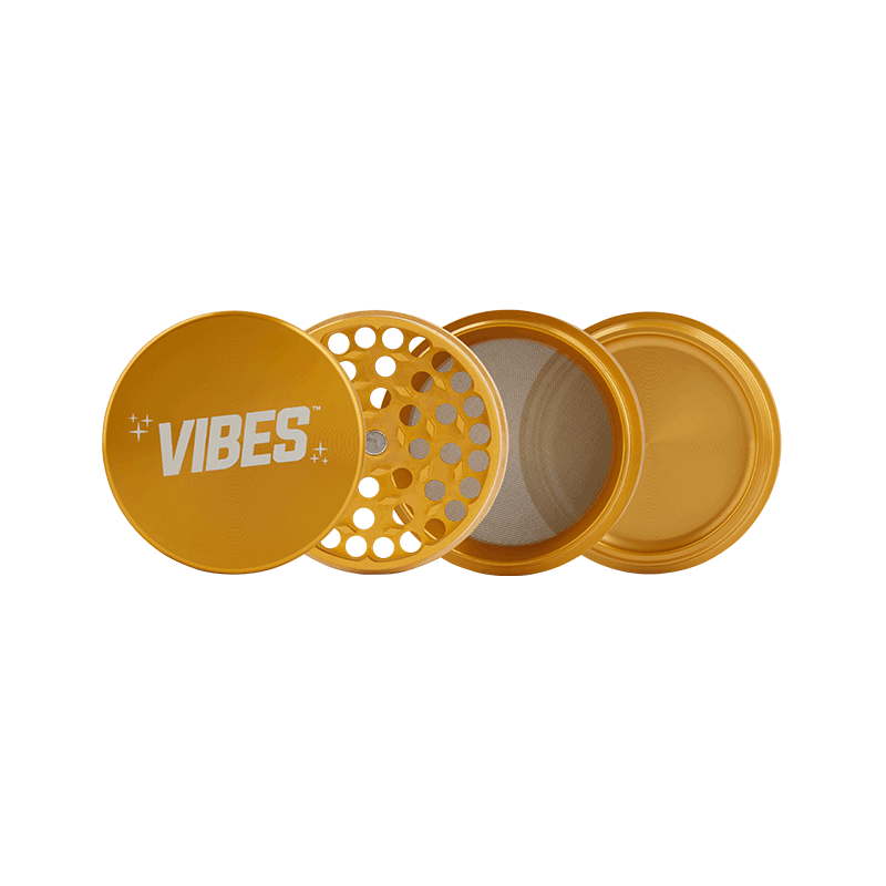 Vibes 4-Piece Grinder Grinders : Aluminum Vibes Rolling Papers 2.5