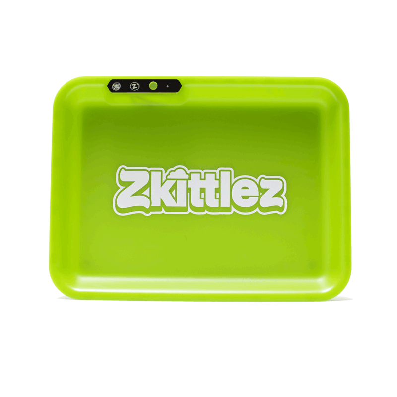 Zkittlez Glow Tray Non-CRP : Papers, Cones, and Wraps : Custom : Rolling Tray Glow Trays Green  