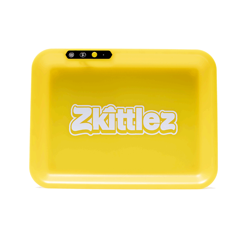 Zkittlez Glow Tray Non-CRP : Papers, Cones, and Wraps : Custom : Rolling Tray Glow Trays yel  