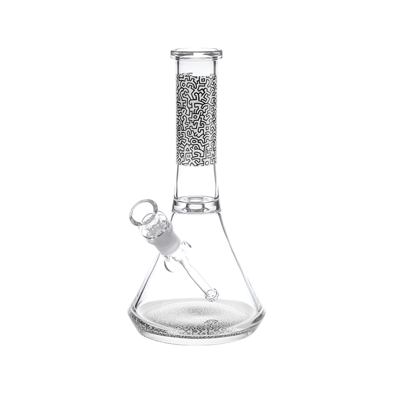 K.Haring Water Pipe Glass : Water Pipe K. Haring Glass Collection blkwht  