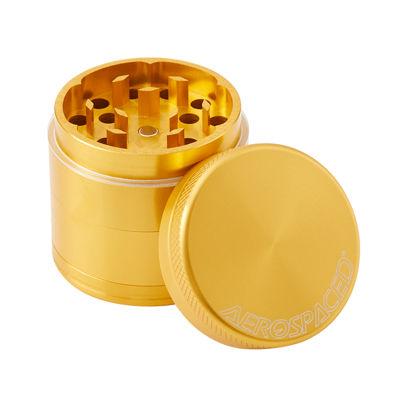 Aerospaced by Higher Standards - 4 Piece Grinder - 2.0" Grinders : Aluminum Aerospaced 2.0"(50mm) gold 4pc