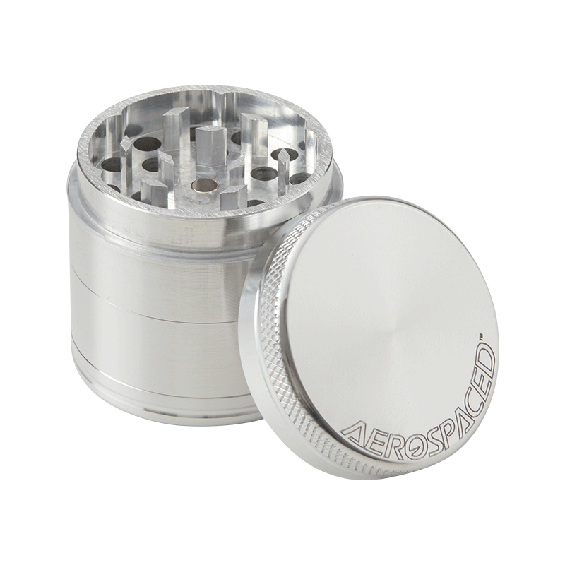 Aerospaced by Higher Standards - 4 Piece Grinder - 2.0" Grinders : Aluminum Aerospaced 2.0"(50mm) silver 4pc
