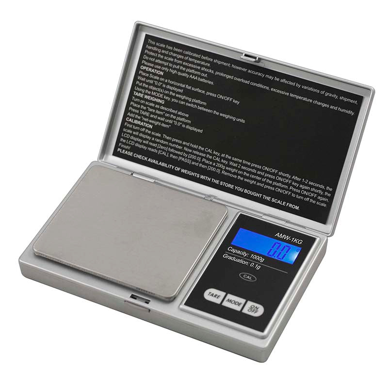 AWS 1000 Digital Pocket Scale - 1Kg Accessories : Scales American Weigh   
