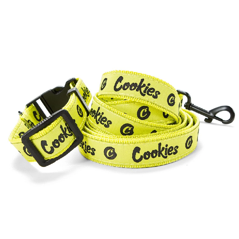 Cookies Original Mint Nylon Dog Leash And Collar - Yellow Accessories Cookies   