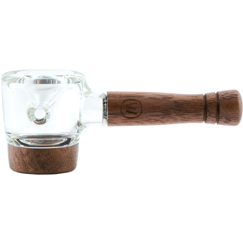 Marley Natural Glass & Walnut Spoon Pipe Glass : Spoon Marley Natural   