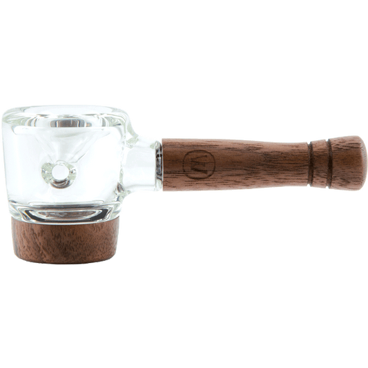 Marley Natural Glass & Walnut Spoon Pipe Glass : Spoon Marley Natural   