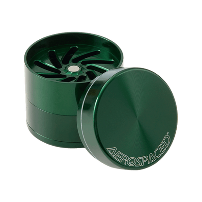 Aerospaced by Higher Standards - 4 Piece Toothless Grinder - 2.0 Grinders : Aluminum Higher Standards Green  
